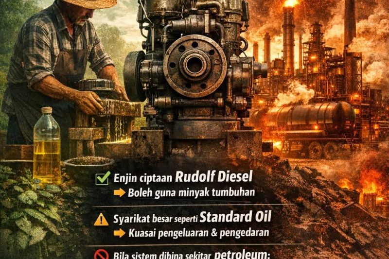 Dulu Diesel Guna Minyak Tumbuhan – Ini Sejarah Yang Dilupakan
